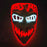 Máscara LED luminosa V de Vendetta, máscara facial completa anónima que brilla en la oscuridad para fiestas, raves, Halloween, cosplay y accesorios de disfraces.