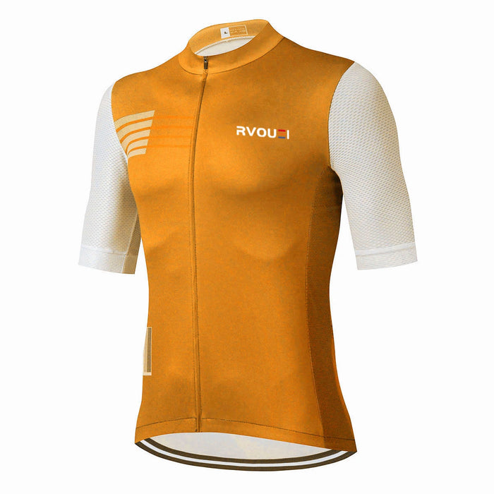 Rvouei Team Men Cycling Jersey Cycling Racing Tops Short Sleeve Cyclist Clothes Shirt Maillot Summer Bicycle Bike Wear
