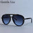 Gafas de sol polarizadas ovaladas piloto estilo Steampunk de gran tamaño para hombre, marca de lujo 2026, con doble puente, gafas de sol para hombre, lentes clásicas