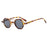Lunettes de Soleil Rondes Vintage pour Femmes, Mode, Verres Clairs Océan, Protection UV400, Rivets, Hommes, Oculus