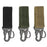 1-3 PIEZAS. Hebilla táctica colgante Molle de nailon con mosquetón, cinturón, llavero triangular para escalada al aire libre, camping, herramienta y accesorio