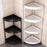 Modern 4 Tier Folding Corner Shelf Assembly Required Multifunction Storage Rack for Bathroom Kitchen Cosmetic Bath Product