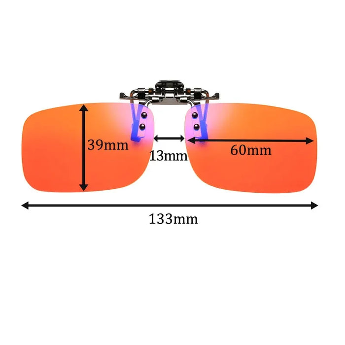Gafas SHINU de clip con lentes naranjas y bloqueo de luz azul. Se pueden teñir con lentes graduadas para miopía, para hombre o mujer.