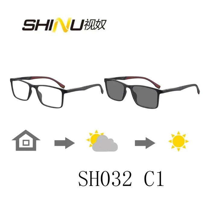 SHINU Progressive Multifocal Reading Glasses Men Presbyopia Hyperopia Eyeglasses Ebook Reader Prescription glasses custom lense