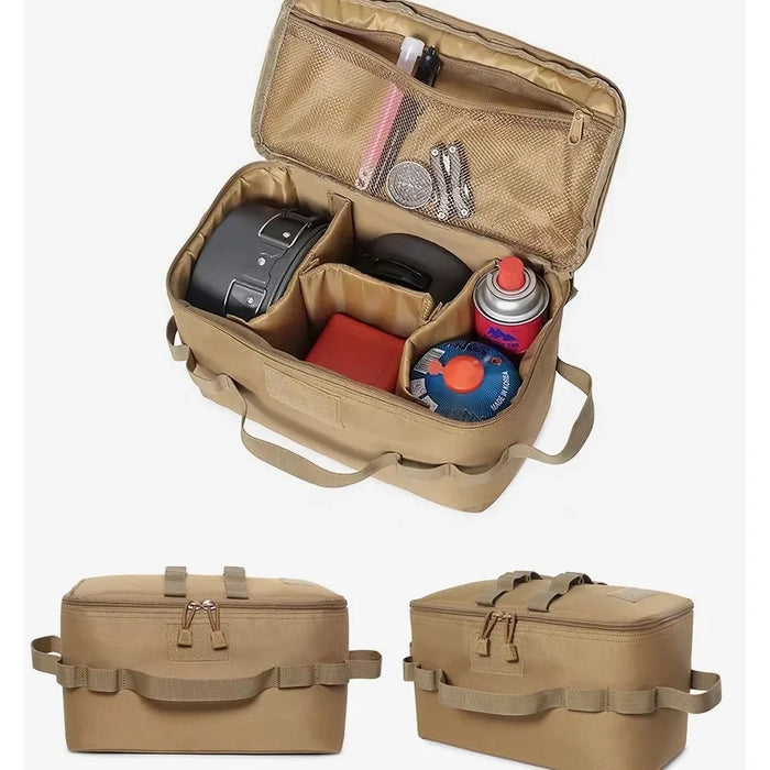 Sac de rangement pour réservoir de gaz de camping en plein air, grande capacité, sac à outils pour piquets de terre, sac de kit d'ustensiles de cuisine de pique-nique pour bidon de gaz