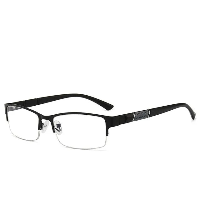 BEGREAT High Quality Anti-Blue Light Presbyopic Glasses Far Sight Flexible Metal Half-frame Glasses Business Reading Eyeglasses