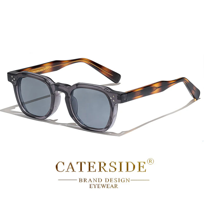 CATERSIDE Mode Hommes Lunettes de Soleil Petit Cadre Carré Design Personnalisé Lunettes de Soleil Femmes Voyage Fête Affaires Festival Cadeau