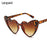 1PC Luxury Heart Shaped Sunglasses Big Frame Love Effect Sun Glasses Retro Women  lana del rey Eyewear UV400 Protection