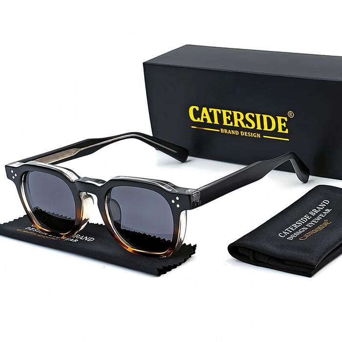 CATERSIDE Mode Hommes Lunettes de Soleil Petit Cadre Carré Design Personnalisé Lunettes de Soleil Femmes Voyage Fête Affaires Festival Cadeau