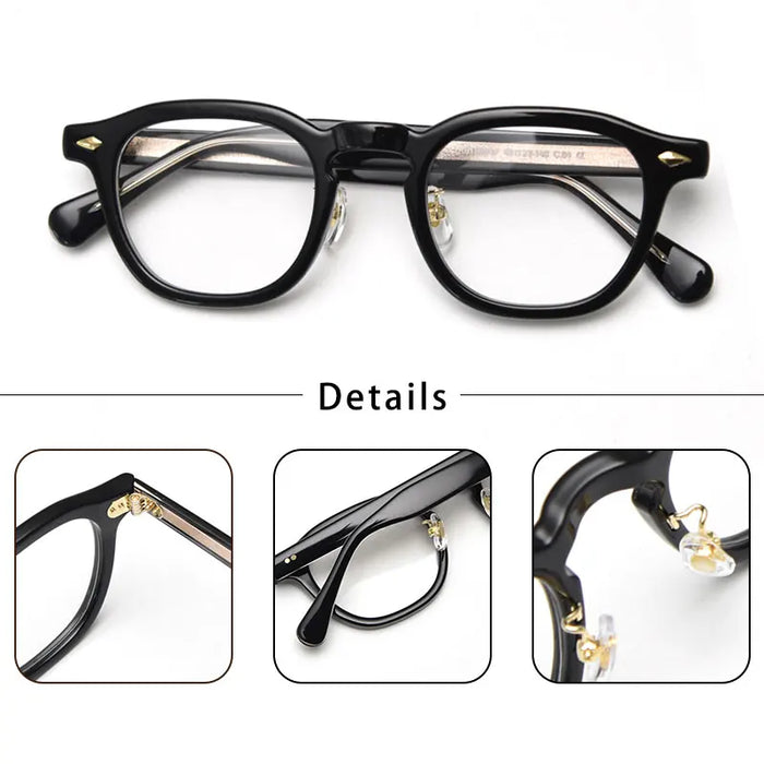 HBK Retro Oval Glasses Frames Transparent Lenses Men High Quality TR-90 Frame Glasses Women's Reading Computer Eyewear