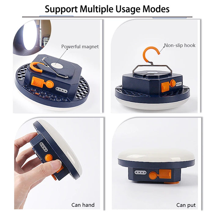 MOSLIGHTING Lámpara de tienda recargable, linterna portátil de emergencia, luz para mercado nocturno, bombilla para camping al aire libre, linterna LED para el hogar