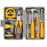 Pink Portable Hand Tools Combination Home Repair Tool Kit with Hammer Vise Wrench Screwdriver for DIY and Car Emergency