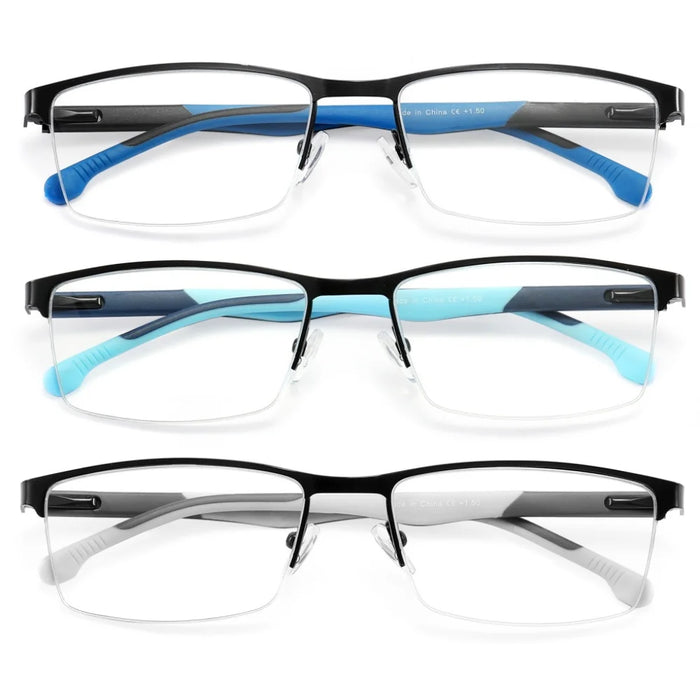2025 NUEVAS Gafas de lectura con bloqueo de luz azul para hombre y mujer, montura de metal, lupa, lentes para presbicia, gafas +0.75~3.0