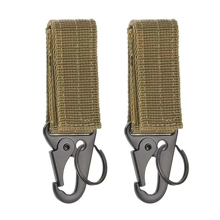 1-3 PIEZAS. Hebilla táctica colgante Molle de nailon con mosquetón, cinturón, llavero triangular para escalada al aire libre, camping, herramienta y accesorio