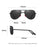 VIVIBEE Metal Pilot Black Folding Sunglasses Polarized Men Titanium Shades Women Aviation UV400 Designer Mirror Blue Sun Glasses