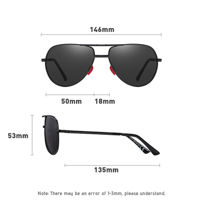 VIVIBEE Metal Pilot Black Folding Sunglasses Polarized Men Titanium Shades Women Aviation UV400 Designer Mirror Blue Sun Glasses