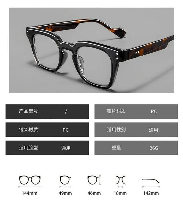 2025 New Square Reading Glasses Men Black Frame Presbyopia Eyeglasses Women Far Sight Optical Eyewear Diopters 0~+4.0 Spectacles