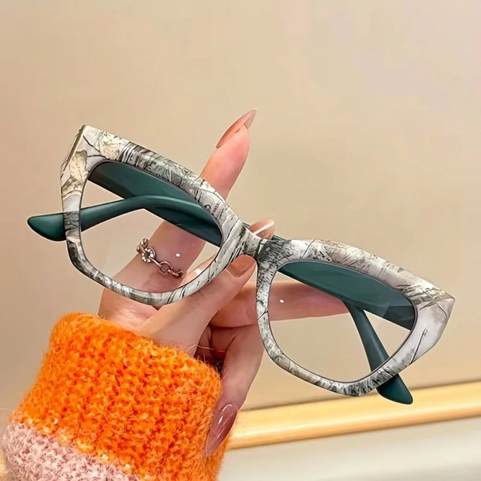 Gafas de lectura retro de ojo de gato para mujer con filtro de luz azul, para uso diario informal y a la moda