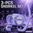 JSJM New 3PCS Snorkel Set Diving Mask Wet Snorkel Anti Fog Leak Proof Tempered Glass Wide View Silicone for Adults Men Women