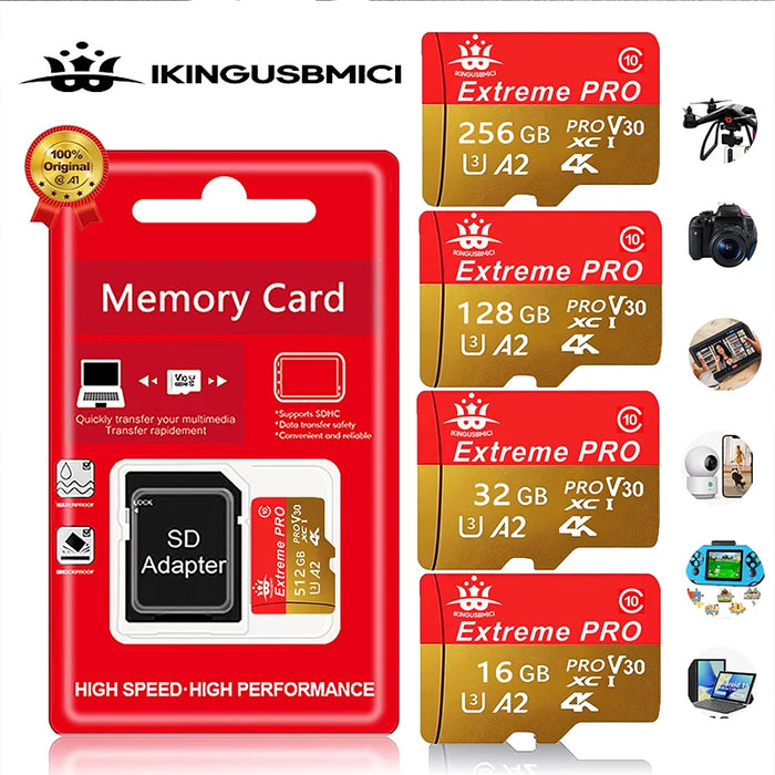 High Speed Memory Cards 16GB 32GB 64GB Micro tf sd card 1 512GB 256gb Class 10 UHS-1 flash TF/SD Card Micro memory cards