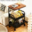 3 Tier Rolling Kitchen Cart Durable Carbon Steel Metal Utility Cart for Tool Snack Storage with Rolling Wheels
