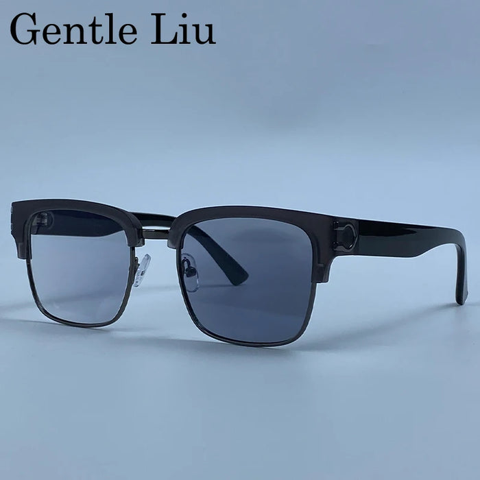 Gafas de sol fotocromáticas cuadradas vintage para hombre, de lujo, de diseñador, montura negra dorada, gafas de sol retro para conducir, Oculos De Sol 2026