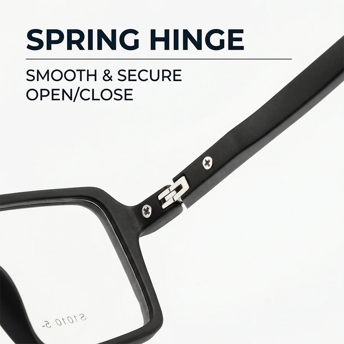Men's Classic Full Frame Reading Glasses Clear Lens Comfortable Wear Ultra-Lightweight Frame Suitable Home Office Use Great Gift