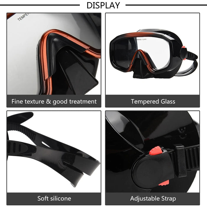 Underwater Mask Snorkel Adult Snorkeling Mask YonSub Diving Goggles Snorkeling Scuba Underwater Swimming Glasses Snorkel Set