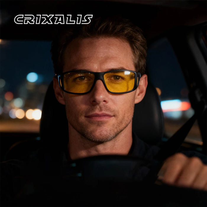 CRIXALIS Gafas de sol polarizadas de moda para hombre, visión nocturna para conducir de noche, para mujer y hombre, antirreflectantes, protección UV400
