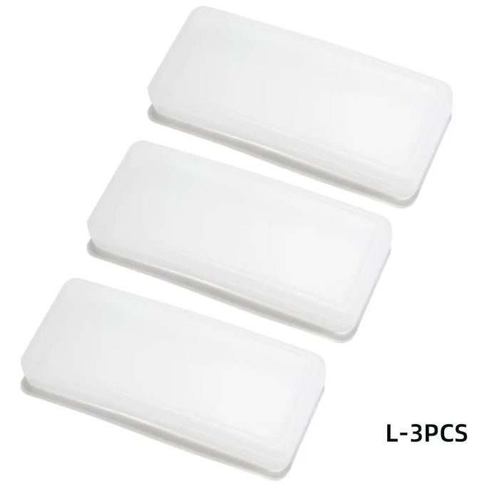 VIVIBEE Clip on Sunglasses Plastic Box Case M L White Transparent
