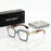 VIOLA MAG Grandes lunettes de lecture carrées avec chaîne, anti-lumière bleue, pour les trajets quotidiens et la photographie de rue, avec étui et