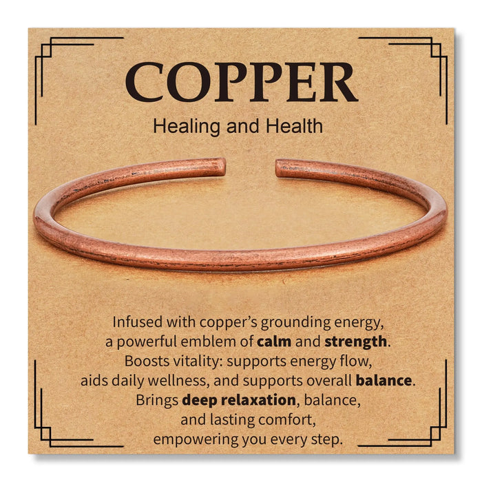 Pure Copper Bracelets for Women Men Waterproof Healing Cuff Bracelets Adjustable Chunky Healing Copper Bangle Jewelry Gifts