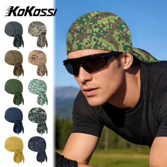 KoKossi Summer Breathable Mesh Hat Quick-dry Headscarf Sun Protection Sweat-wicking Sports Outdoor Riding Cycling Headband