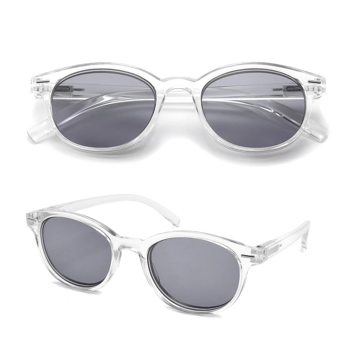 Reading Sunglasses For Women Men Square Classic Frame for Outdoors Use Sun Glasses Readers Eyeglasses with Diopter Spring Hinge