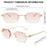 Petites lunettes de soleil rectangulaires punk sans monture homme 2026, monture léopard de luxe sans bords, verres découpés, style rétro, monture métal doré