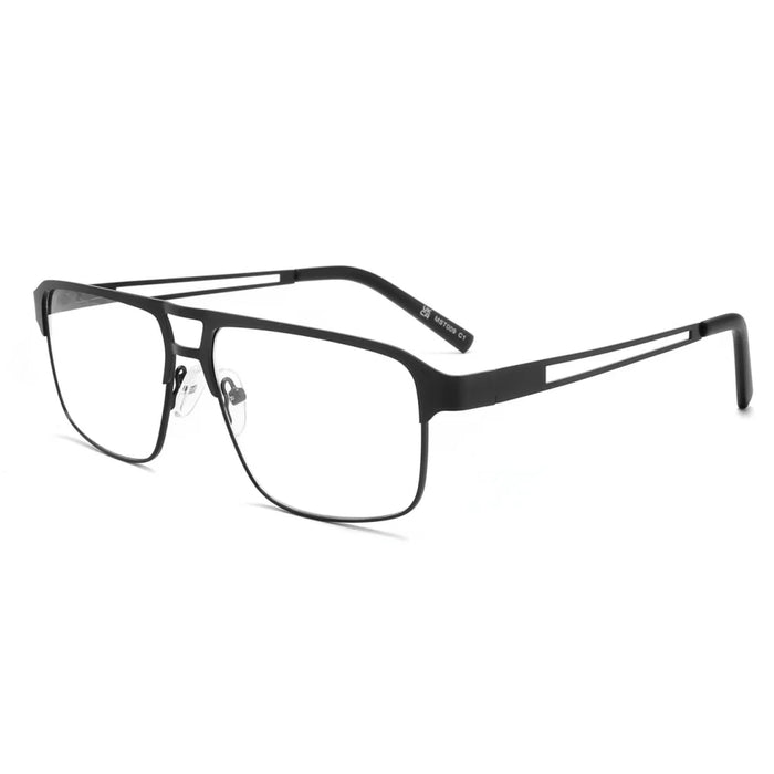 Gafas de lectura de luz azul para hombres con montura de metal, gafas de ordenador, lupa para presbicia con lentes de +0,75~3,0