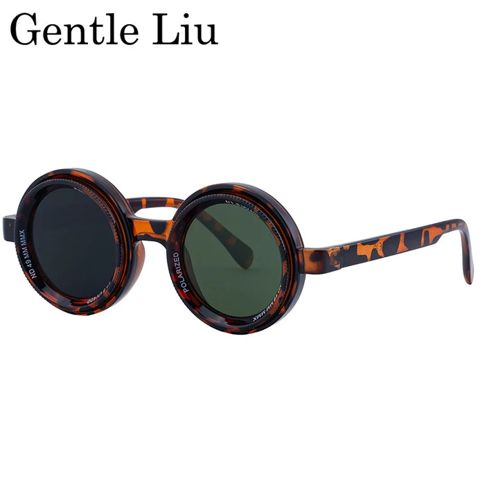 Polarized ND9 Adjustable Dimming Sunglasses Men 2026 Trendy Punk Round Sun Glasses UV400 Outdoor Shades Fishing Filter Eyewear