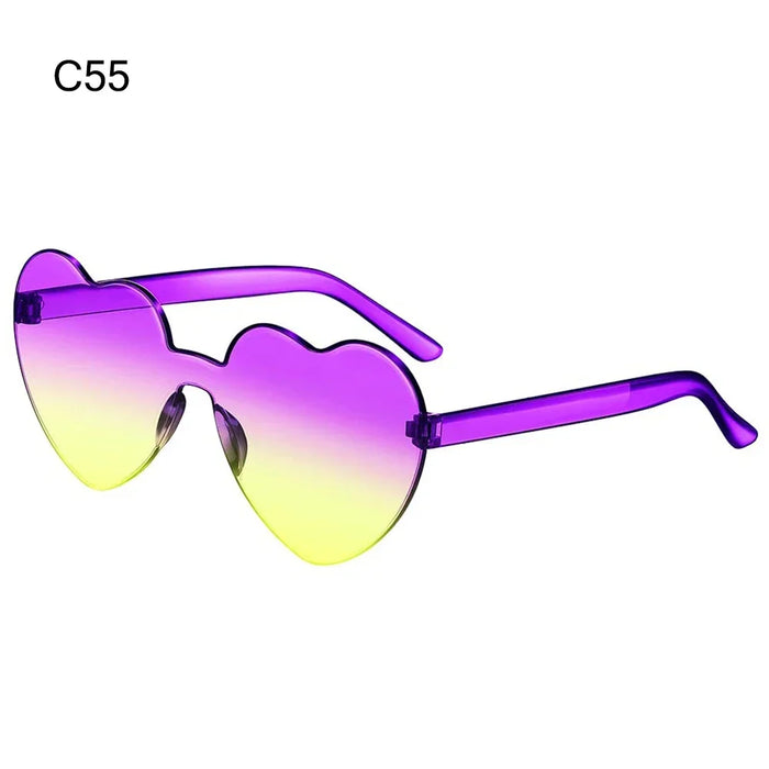1PC Luxury Heart Shaped Sunglasses Big Frame Love Effect Sun Glasses Retro Women  lana del rey Eyewear UV400 Protection