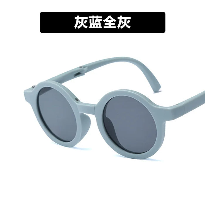 Foldable Kids Sunglasses Girls Boy Children Sun Glasses Round Street Beat Eyeglasses Cute Baby Shades Eyewears