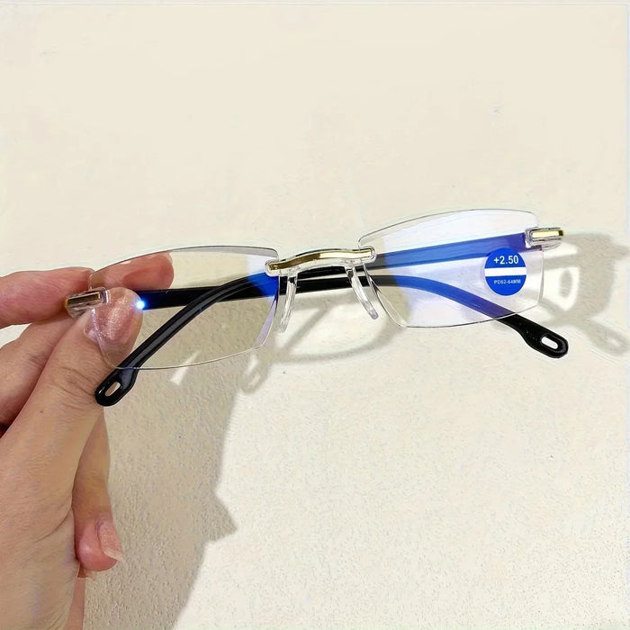 Gafas de Lectura Retro Viewring 2026 para Hombres y Mujeres Antiazules para Presbicia Sin Montura Recortadas de +1.0 a +4.0