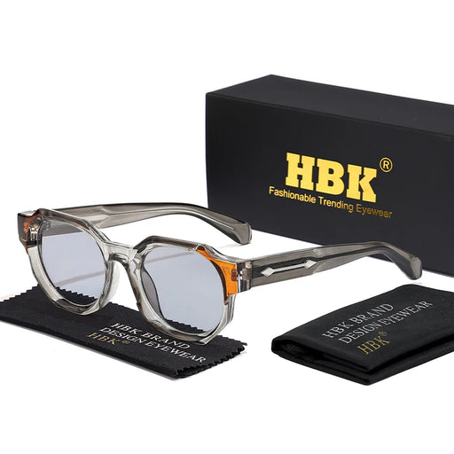 Gafas de sol HBK Fashion Punk para hombre, marcas de lujo, montura poligonal, patillas con inserción de núcleo, gafas de sol para mujer, fiesta en la playa de verano, elección ideal