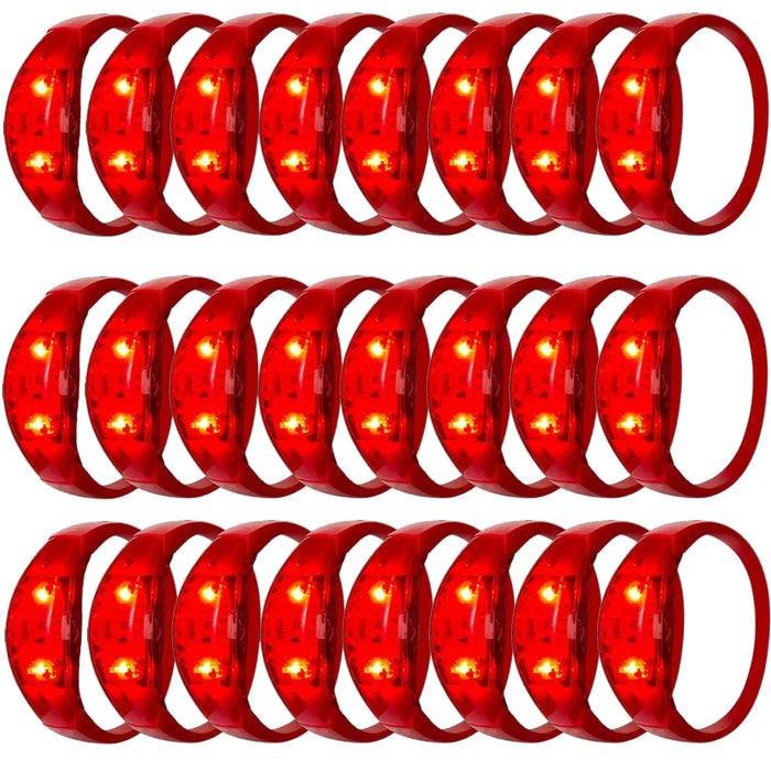 Pulseras LED que brillan de 10 a 300 piezas, pulsera luminosa que se ilumina con control de sonido para Nochevieja, conciertos con control de música