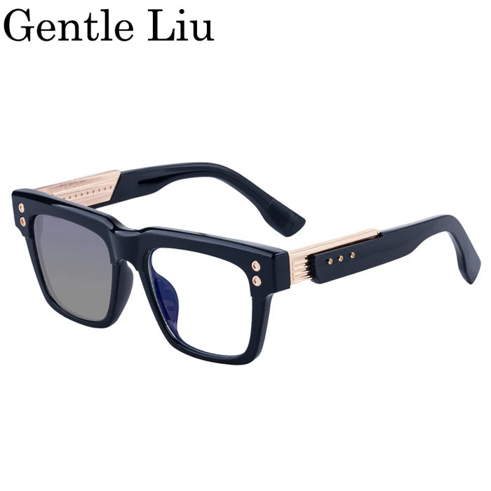 Classic Polarized Square Punk Sunglasses Men 2026 Luxury Brand Driving Change Color Sun Glasses For Male Steampunk Eyewear Shade