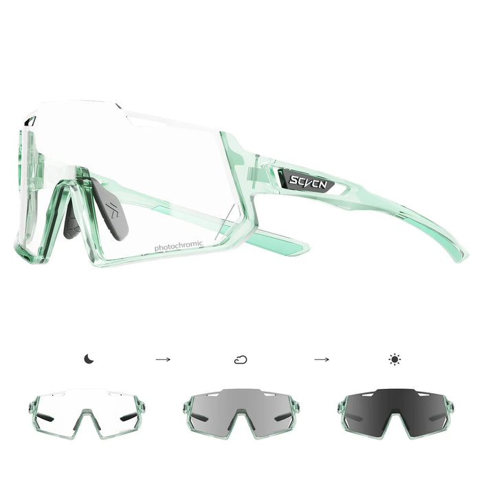 SCVCN New Photochromic Cycling Sunglasses UV400 Men Women Outdoor Sports Running Glasses MTB Drving Hiking Eyewear HD Lens