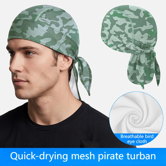 KoKossi Summer Breathable Mesh Hat Quick-dry Headscarf Sun Protection Sweat-wicking Sports Outdoor Riding Cycling Headband
