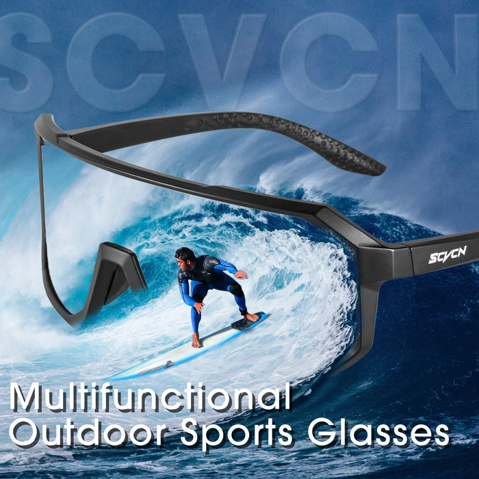 SCVCN Brand Cycling Glasses UV400 Mountain Riding Sunglasses  Men Women Sports Running Drving Goggles Road Bike Bicycle Eyewear