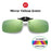 VIVIBEE Classic Flip Up Clip on Sunglasses Fishing Men Square Polarized Lens Night Vision Driving UV400 Women Glasses