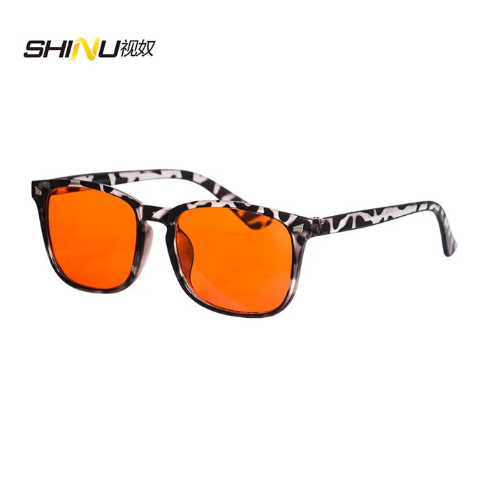 Red Lens 100% blue light Blocking Glasses, Orange Lens Anti fatigue Glasses Fashion Glasses Women Man Computer Gaming Glasses