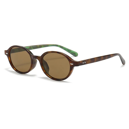 Lunettes de soleil rétro ovales pour femmes et hommes, avec rivets, monture mode, verres de luxe, protection UV400, marque Oculus, pour femme