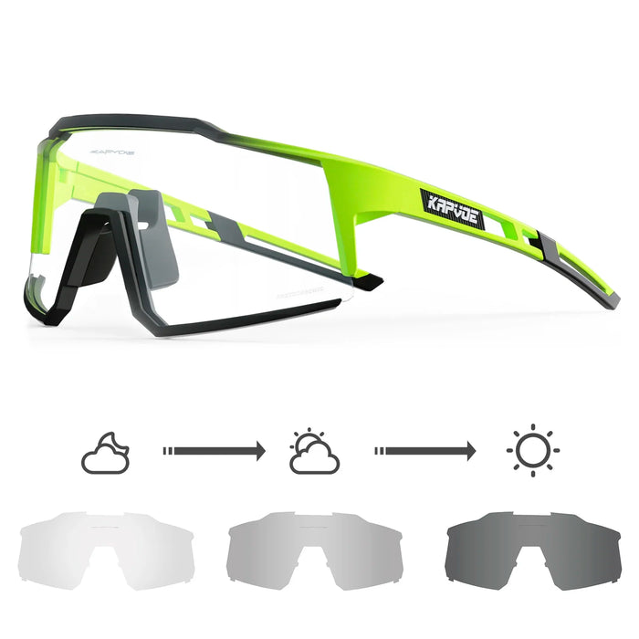 Kapvoe Photochromic Sunglasses Men Cycling Glasses UV400 MTB Clear Mountain Bike Transition Bicycle for Women Sports Eyewear
